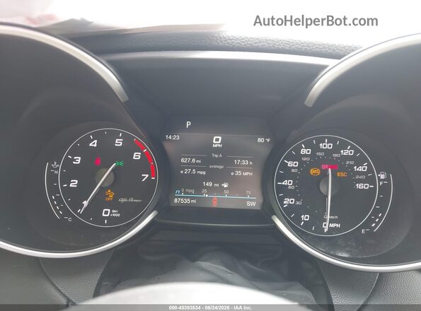 ZARFAMANXL7638802 2020 ALFA ROMEO GIULIA Blue Вид задніх сидінь