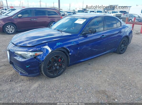 ZARFAMBN3N7662182 2022 ALFA ROMEO GIULIA Синий Передняя левая четверть