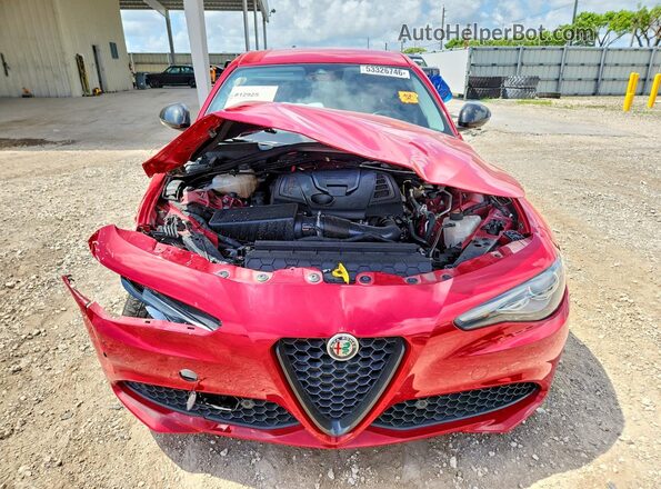 ZARFAMBN7L7631398 2020 ALFA ROMEO GIULIA Red Դիմացի տեսք