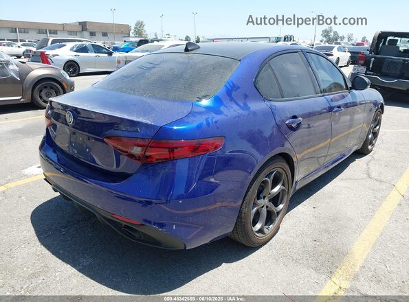 ZARFAMBN9L7634612 2020 ALFA ROMEO GIULIA Blue Trasero derecho