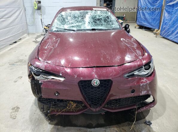 ZARFANBNXK7610467 2019 ALFA ROMEO GIULIA Maroon Front view