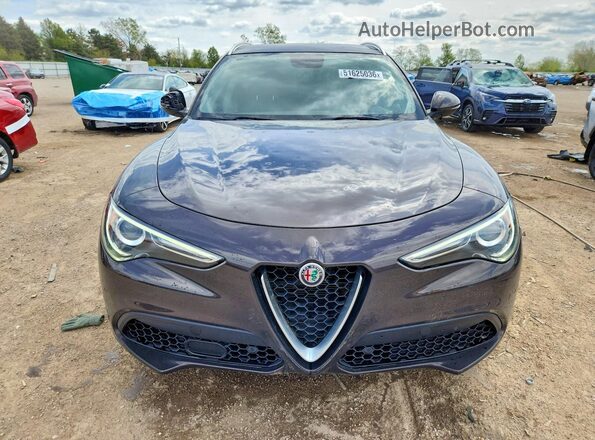 ZASFAKAN0J7C05198 2018 ALFA ROMEO STELVIO Brown Front view
