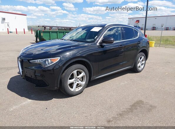 ZASFAKAN1J7B89304 2018 ALFA ROMEO STELVIO Черный Передняя левая четверть