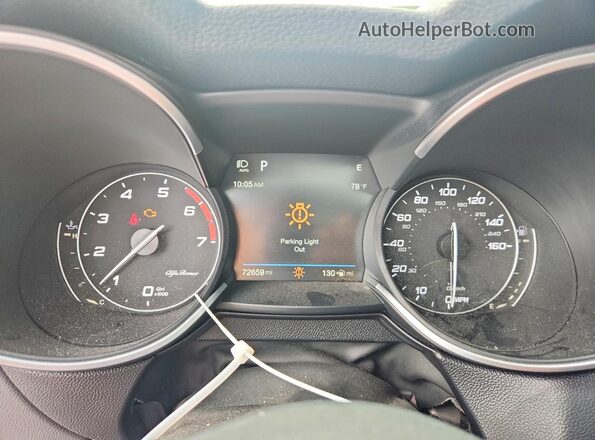 ZASFAKAN7J7C00659 2018 ALFA ROMEO STELVIO White Widok zestawu wskaźników
