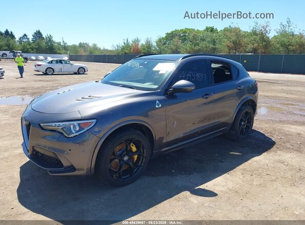 ZASFAKEV5J7C15476 2018 ALFA ROMEO STELVIO Gray Передня ліва чверть