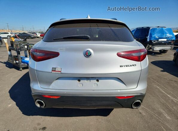 ZASPAJAN0M7D09614 2021 ALFA ROMEO STELVIO Silver Rear view