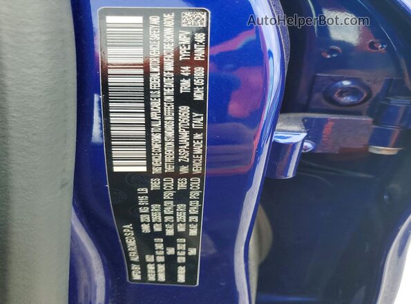 ZASPAJAN4P7D50509 2023 ALFA ROMEO STELVIO Blue Vista de la etiqueta del VIN