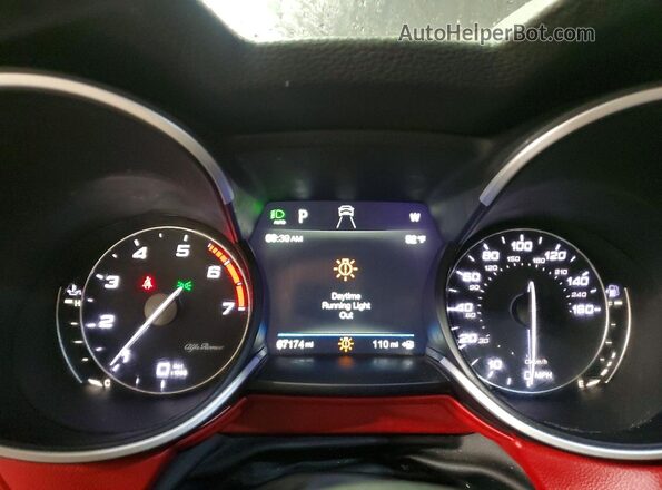 ZASPAJAN5K7C57085 2019 ALFA ROMEO STELVIO Gray Widok zestawu wskaźników