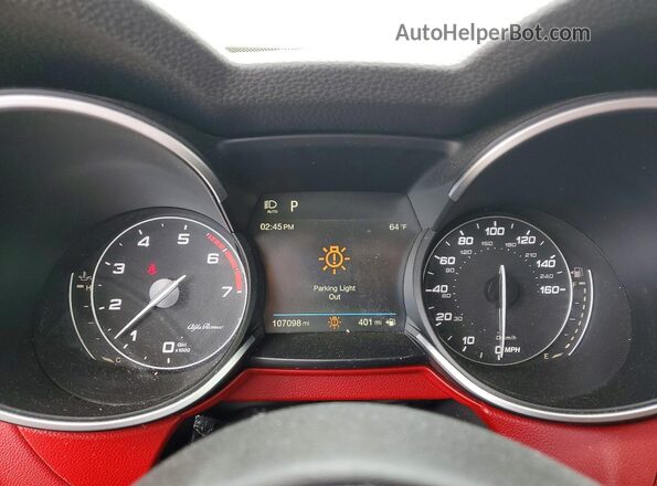 ZASPAKAN2K7C32151 2019 ALFA ROMEO STELVIO Silver Vista del cuadro de instrumentos