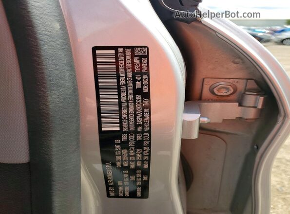 ZASPAKAN2K7C32151 2019 ALFA ROMEO STELVIO Silver Vista de la etiqueta del VIN