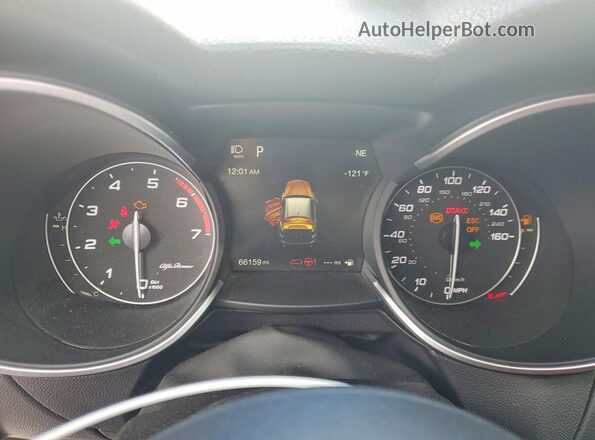 ZASPAKAN6K7C33125 2019 ALFA ROMEO STELVIO White ხელსაწყოთა პანელის ხედი