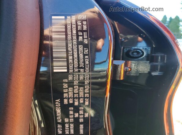 ZASPAKAN9N7D30629 2022 ALFA ROMEO STELVIO Black VIN կոդի պիտակի տեսք
