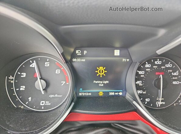 ZASPAKBN0M7D12159 2021 ALFA ROMEO STELVIO Red Vista del cuadro de instrumentos