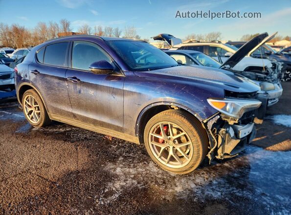 ZASPAKBN5K7C55101 2019 ALFA ROMEO STELVIO Blue Передня права чверть