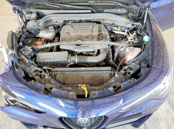 ZASPAKBN5M7C98971 2021 ALFA ROMEO STELVIO Blue Vista del compartimento del motor