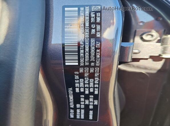 ZASPAKBN5M7D02601 2021 ALFA ROMEO STELVIO Gray Vista de la etiqueta del VIN