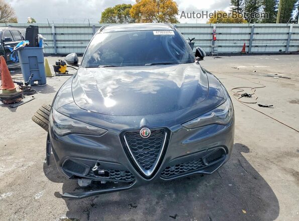ZASPAKBN5R7D80688 2024 ALFA ROMEO STELVIO Black Widok z przodu