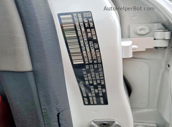 ZASPAKBN6K7C32751 2019 ALFA ROMEO STELVIO White Widok naklejki z numerem VIN