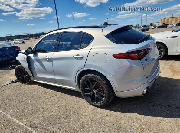 ZASPAKBN6M7D15373 2021 ALFA ROMEO STELVIO Silver Trasero izquierdo