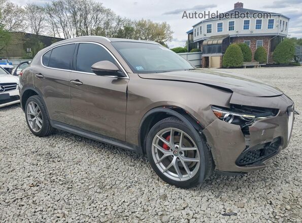 ZASPAKBN7K7C34217 2019 ALFA ROMEO STELVIO Gray Передня права чверть