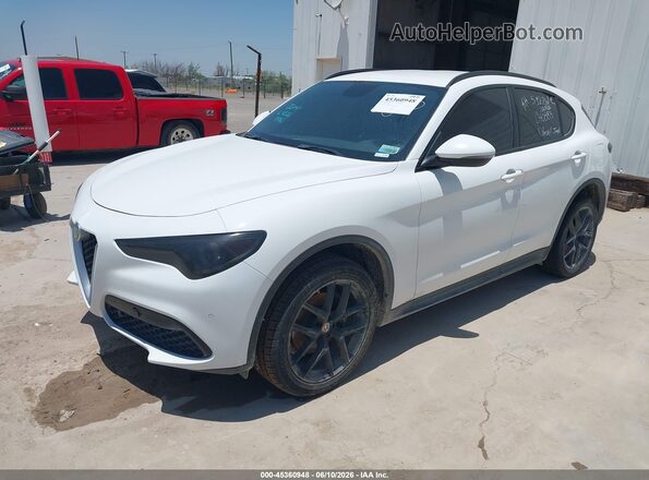ZASPAKBN8K7C40883 2019 ALFA ROMEO STELVIO White Vista tres cuartos delantera izquierda