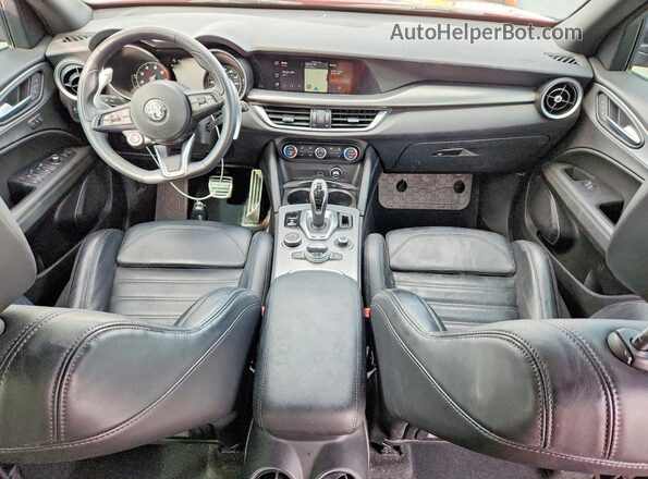 ZASPAKBN9P7D55516 2023 ALFA ROMEO STELVIO Red Dashboard view