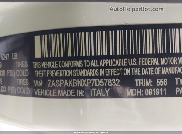 ZASPAKBNXP7D57632 2023 ALFA ROMEO STELVIO White 