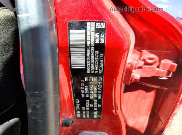 ZFBCFXCT5GP347354 2016 FIAT 500X Red VIN կոդի պիտակի տեսք