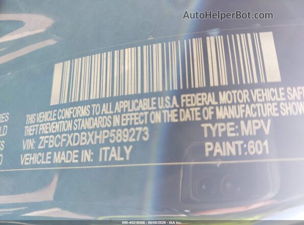ZFBCFXDBXHP589273 2017 FIAT 500X Black Շարժիչի բաժամունքի տեսք