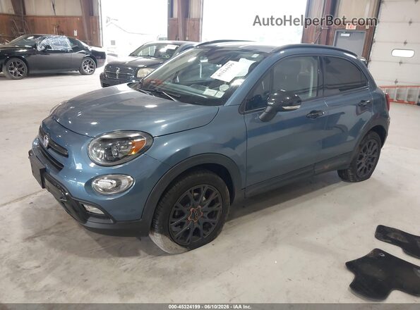 ZFBCFYCB2HP631118 2017 FIAT 500X Blue Առջևի ձախ երեք քառորդ տեսարան