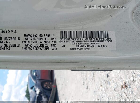 ZFBERFAB5H6E17465 2017 RAM PROMASTER CITY Белый Вид подкапотного пространства