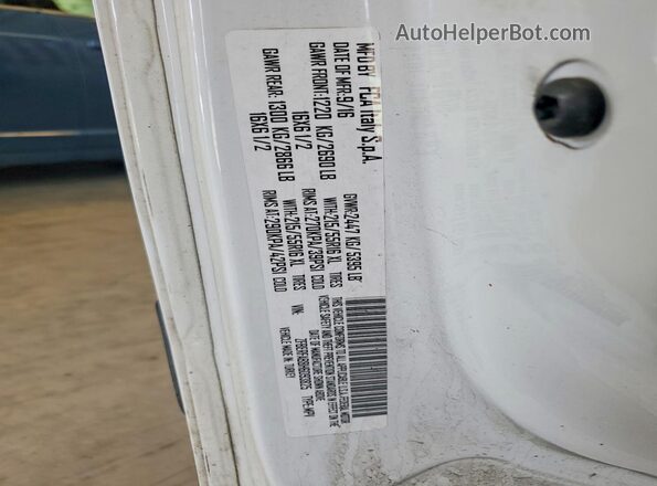 ZFBERFAB8H6D93825 2017 RAM PROMASTER White VIN sticker view