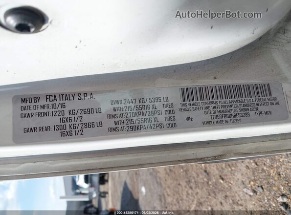 ZFBERFBB6H6E53289 2017 RAM PROMASTER CITY White Engine compartment view