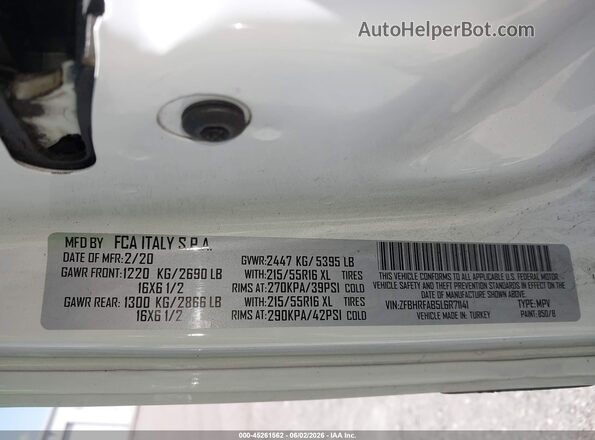 ZFBHRFAB5L6R71141 2020 RAM PROMASTER CITY White 