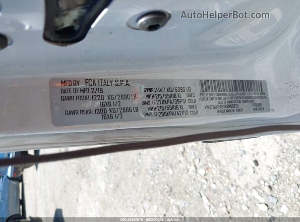 ZFBHRFABXK6M88825 2019 RAM PROMASTER CITY Белый Вид подкапотного пространства