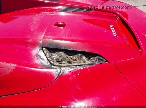 ZFF80AMAXJ0233348 2018 FERRARI 488 Красный Вид задней части салона