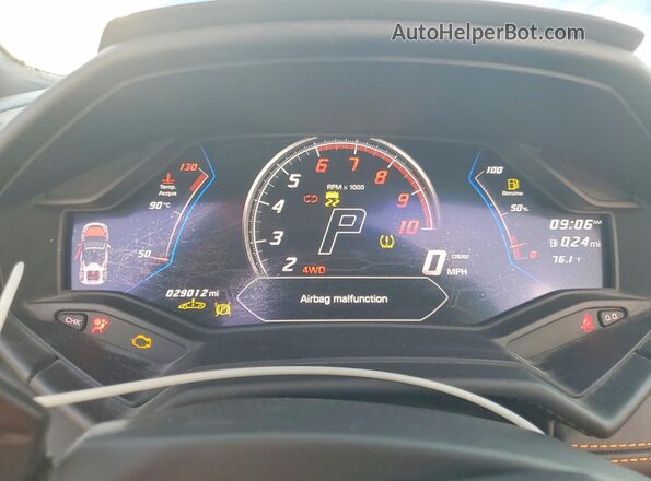 ZHWUT4ZF5PLA22375 2023 LAMBORGHINI HURACAN Синий Вид щитка приборов