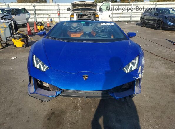 ZHWUT4ZF5PLA22375 2023 LAMBORGHINI HURACAN Синий Вид спереди