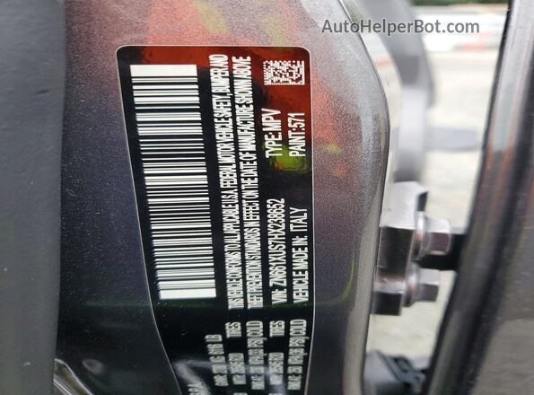 ZN661XUS7HX238652 2017 MASERATI LEVANTE Charcoal Սալոնի 360 աստիճան տեսք