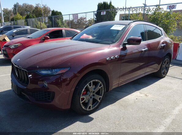 ZN661XUS8HX243200 2017 MASERATI LEVANTE Maroon Առջևի ձախ երեք քառորդ տեսարան