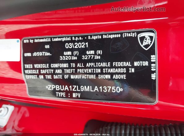 ZPBUA1ZL9MLA13750 2021 LAMBORGHINI URUS Кремовый Вид подкапотного пространства