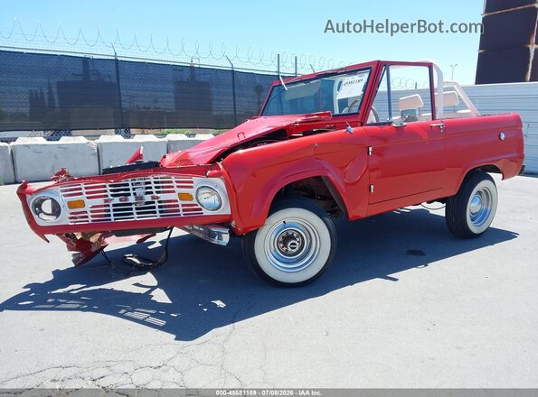 000000U15FLA15385 1970 FORD BRONCO Red Vista tres cuartos delantera izquierda