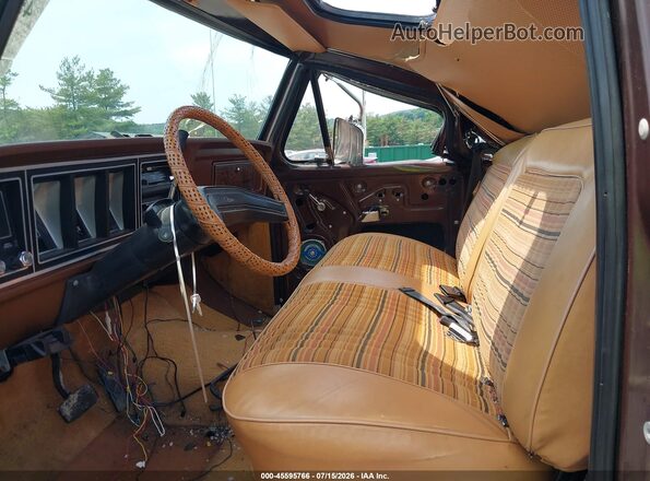 000000X15SKBJ8626 1978 FORD F150 Коричневый Вид салона спереди