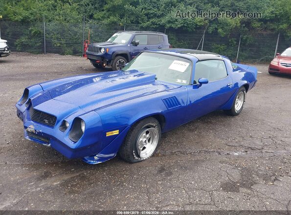 1Q87L9N596891 1979 CHEVROLET CAMARO Blue წინა მარცხენა ხედი სამი მეოთხედიდან