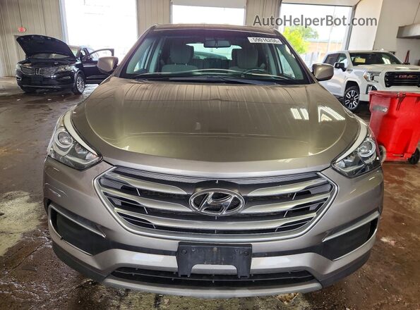 5XYZT3LB6JG556547 2018 HYUNDAI SANTA Gray Widok z tyłu