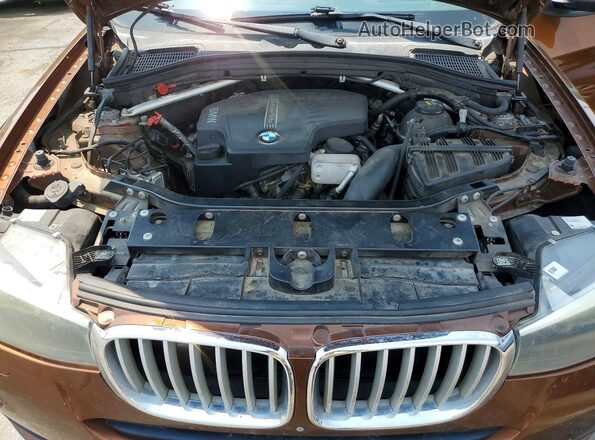5UXWX9C56H0T11685 2017 BMW X3 Brown Вид наклейки з VIN-кодом