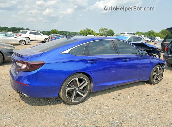 1HGCV1F4XMA059119 2021 HONDA ACCORD Blue წინა მარჯვენა