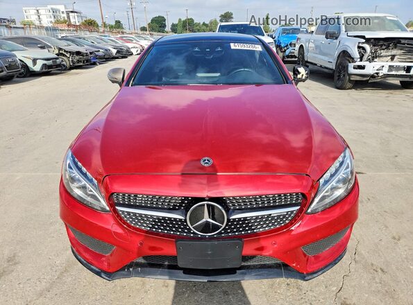 WDDWJ6EB8JF671327 2018 MERCEDES-BENZ C Red Widok z tyłu