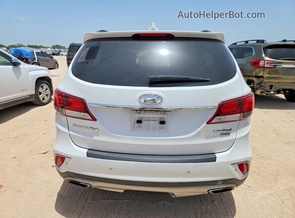 KM8SR4HFXHU229011 2017 HYUNDAI SANTA White წინა სალონის ხედი