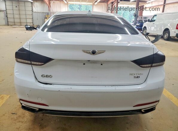 KMHGN4JE5JU284653 2018 GENESIS G80 White Սալոնի դիմացի տեսք